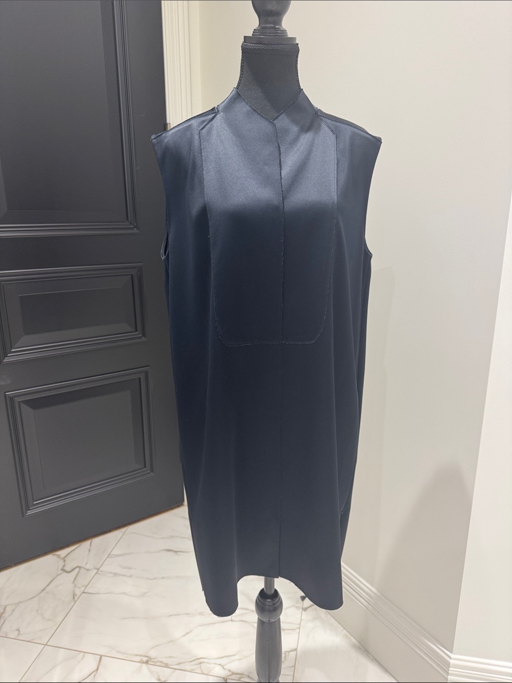 3.1 Phillip Lim Sleeveless Satin Shift Dress - Night blue